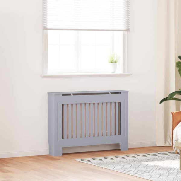 Radiatorlock 2 pcs Grå 112 x 19 x 81,5 cm Konstruerat trä
