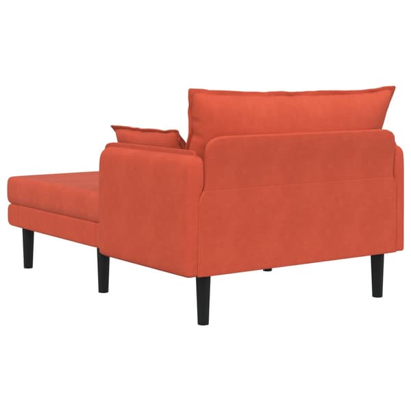 Stor schäslong Röd orange Mockatyg