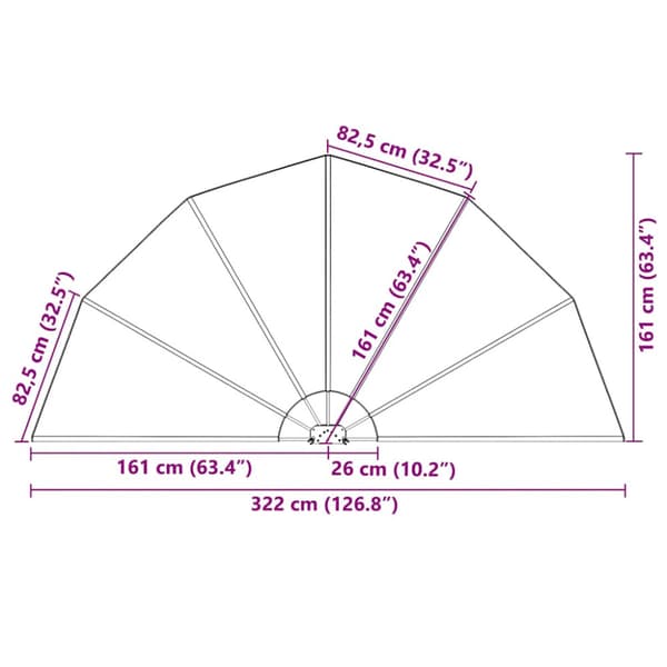 Sidomarkis för terrass gräddvit 160 cm