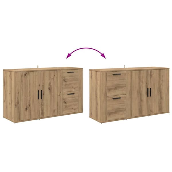 Sideboard Artisan Ek 100 x 33 x 59.5 cm Konstruerat trä