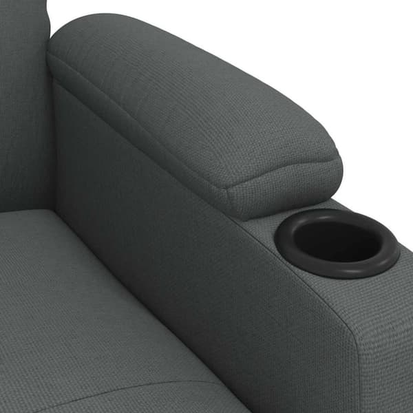 Reclinerfåtölj mörkgrå tyg