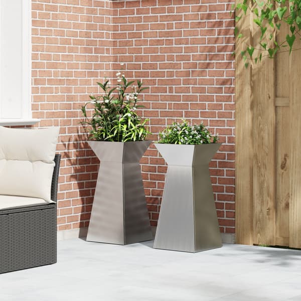 Pelarkrukor 2 pcs Silver 35 x 35 x 73 cm