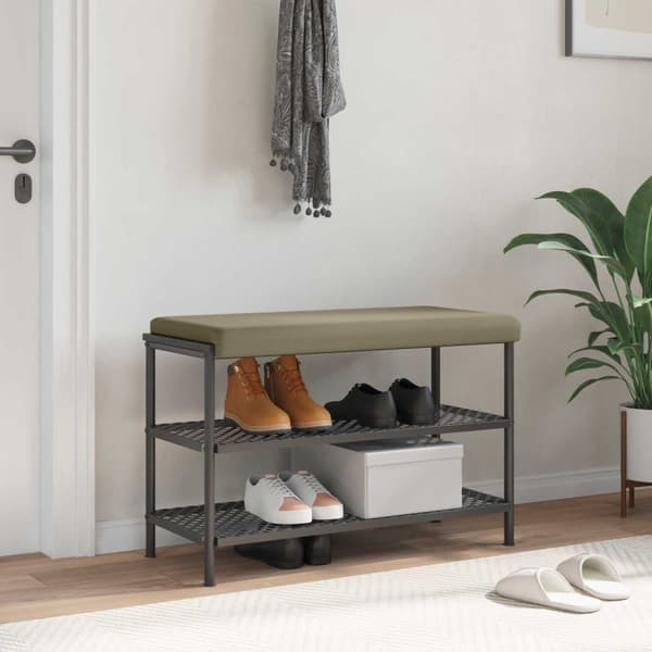 Bänk kudde Texturerad Sammet Kaki Djup 35 cm