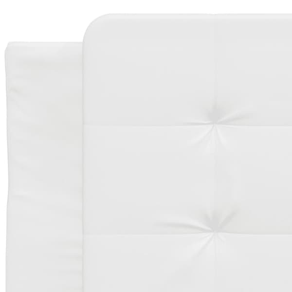 Bed Frame with LED without Mattress "Zadar" White 100x200 cm