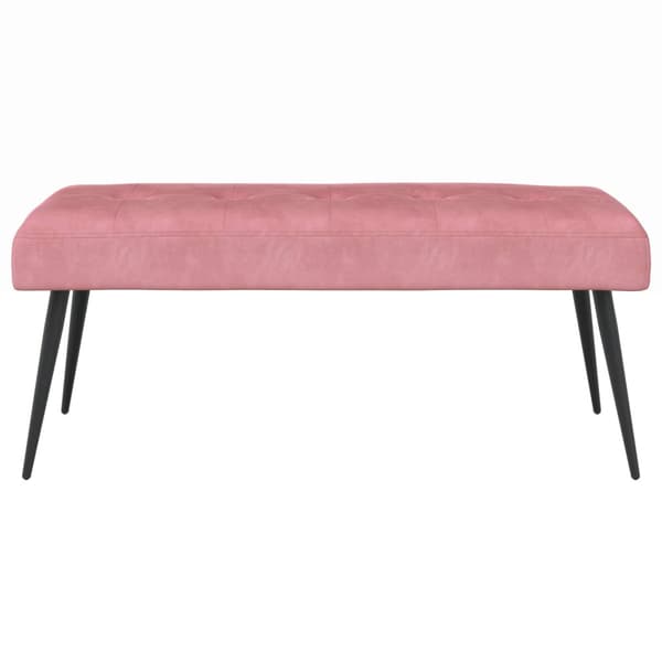 Bänk med knappar Rosa 80 x 40 x 46 cm Sammet