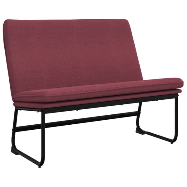 Bänk vinröd 100x75x76 cm tyg