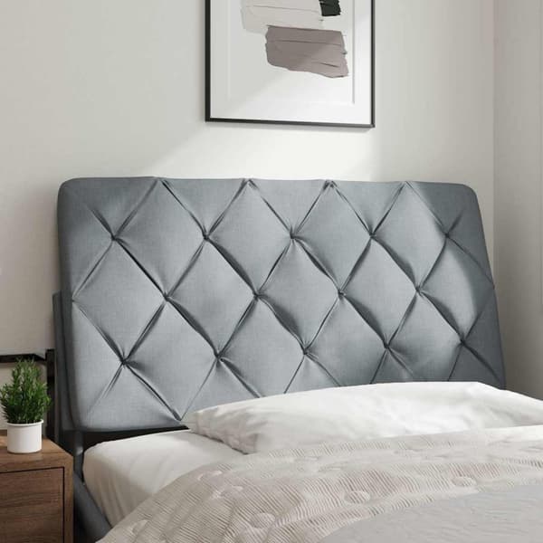 Headboard Cushion Light Grey 100 cm Fabric