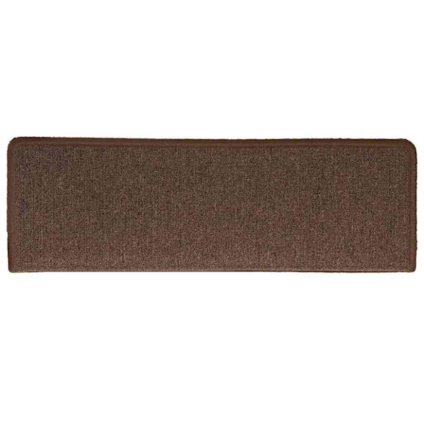 Trappmattor 30 st 65x21x4 cm kaffebruna rektangulära kanter