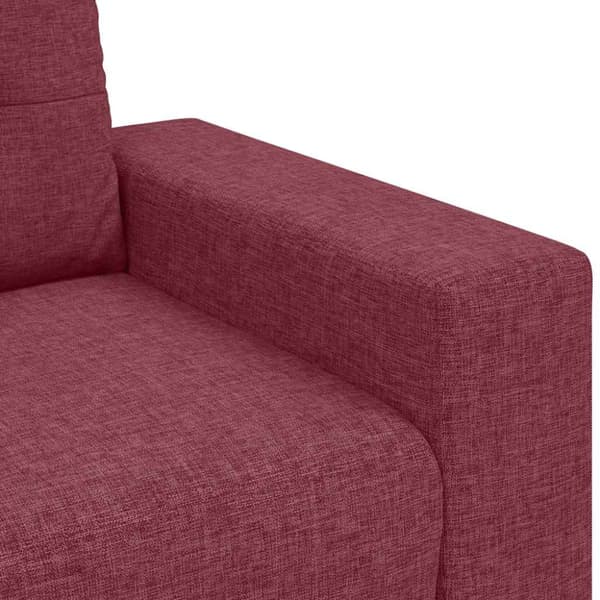 Tvåsitssoffa vinröd 160x77x82 cm tyg