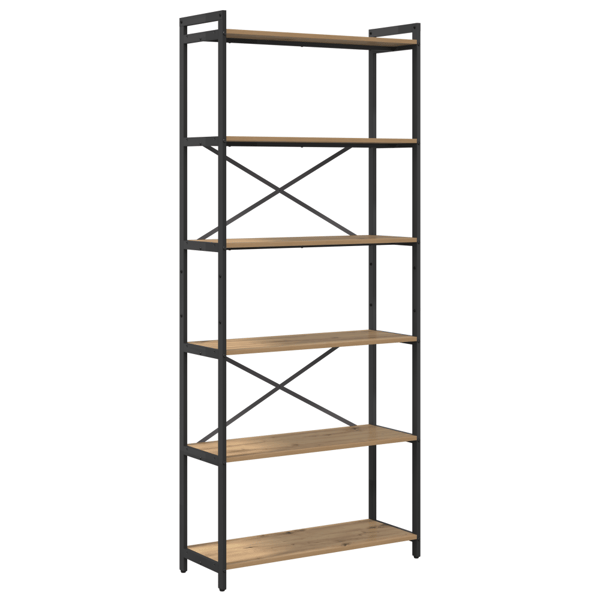 Hyllsystem 80 x 30 x 189,5 cm Konstruerat trä Artisan Ek
