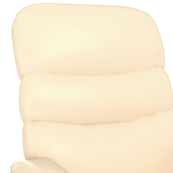 Reclinerfåtölj gräddvit konstläder