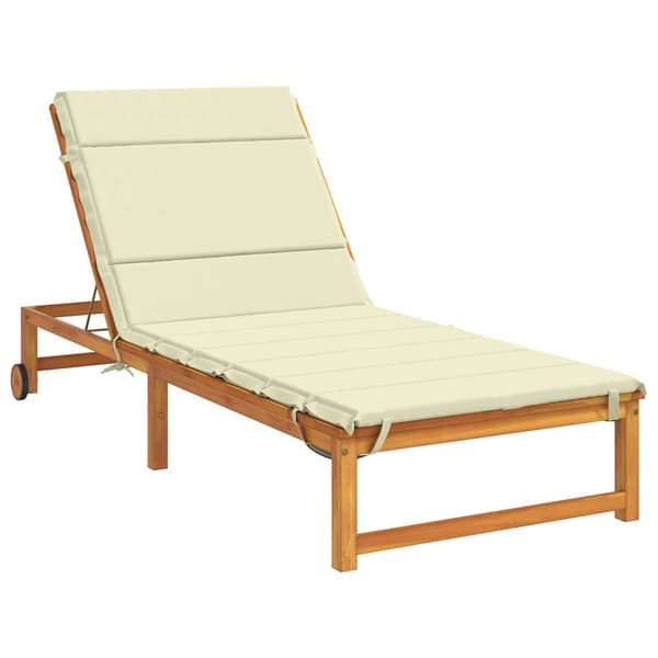 Solstol Kudde GEMERT 100% Polyester Gräddvit 200 x 80 x 3 cm