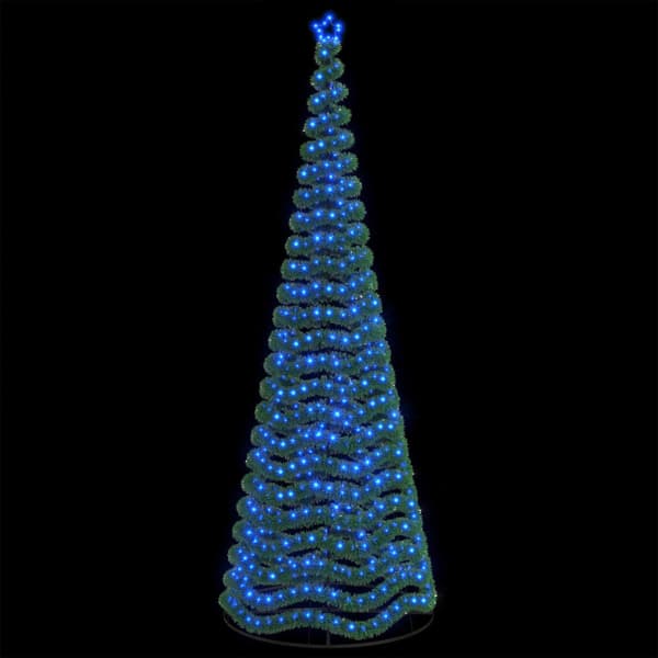 Glittrig LED-julgran med fot EKENAS 400 cm 588 LED-lampor Blå