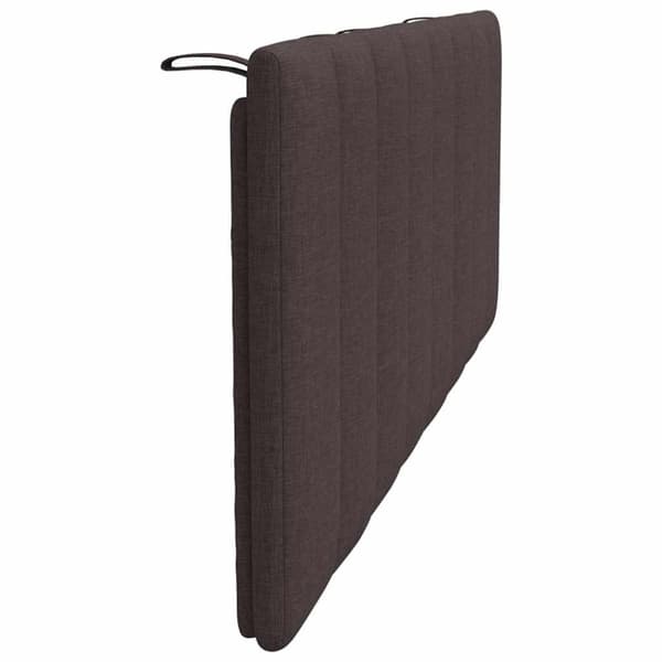 Headboard Cushion "Hanko" Dark Brown 140 cm Fabric