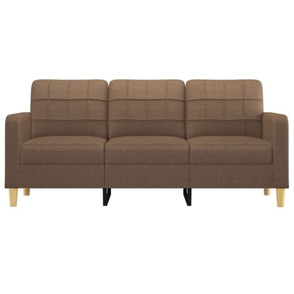 3-sitssoffa brun 180 cm tyg