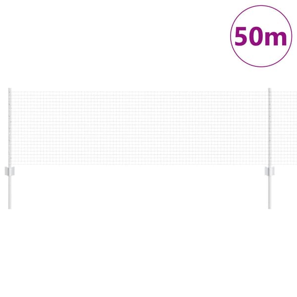 Stängsel med stolpe Silver 0,6 x 50 m Stål