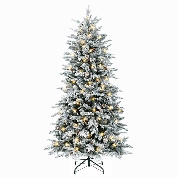 Plast Hingad Julgran 120 cm 150 LED-lampor Varmvit PE & PVC