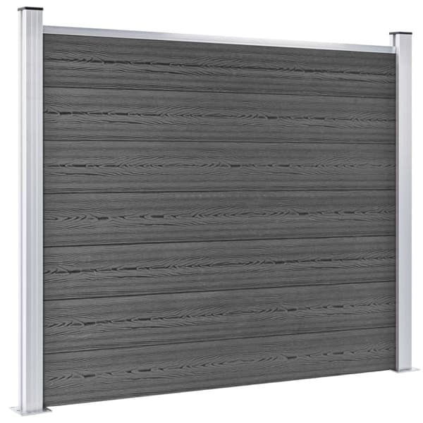 Staketpaneler WPC 526x146 cm svart