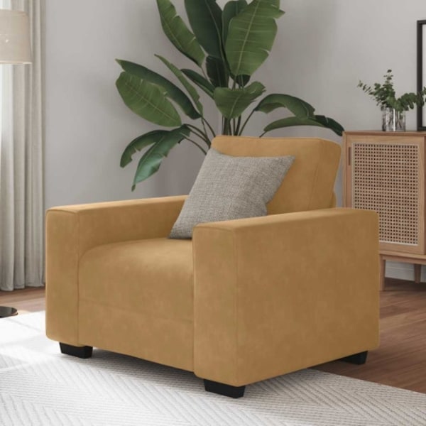 Soffstol brun 60 cm sammet