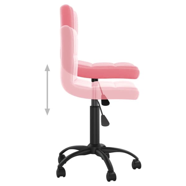 Snurrbar kontorsstol rosa sammet