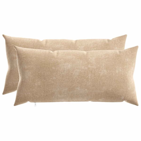 Kudde 2 st HEERLEN Taupe 40 x 70 cm Chenilletyg