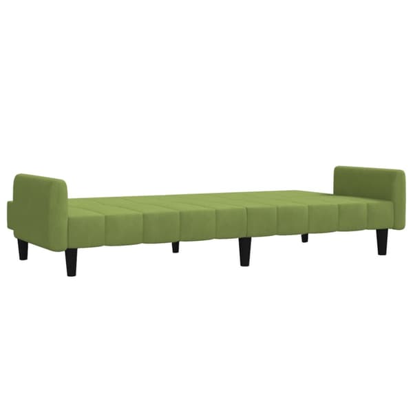 Bäddsoffa 2-sits ljusgrön sammet