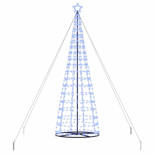 LED Julgran EKENAS 400 cm 800 LED-lampor Blå Stål Blå