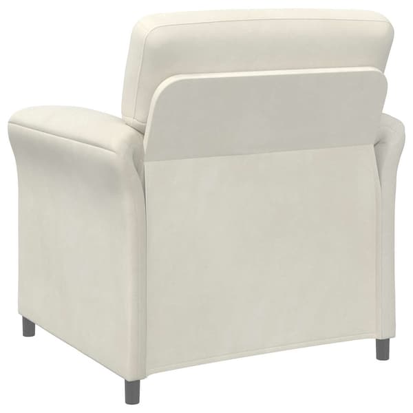 En-sitssoffa Gräddvit 88 x 83 x 95 cm Sammet