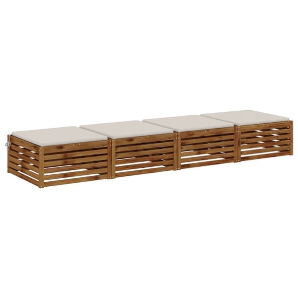 4-delade Sittdynor SOEST 4 st 100% Polyester Vit 70 x 70 x 3 cm