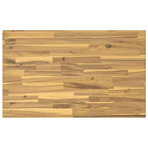 110 x 55 x 75 cm Massivt Akaciaträ Vit och svart Rektangulär