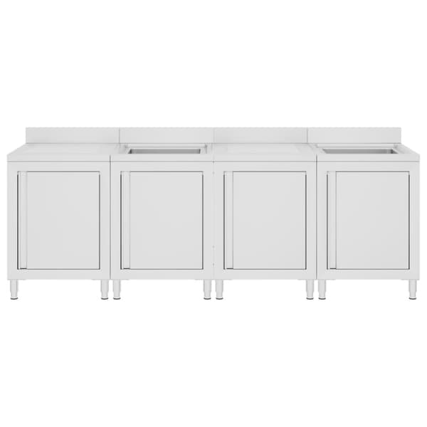 Diskho för storkök 240x60x96 cm rostfritt stål