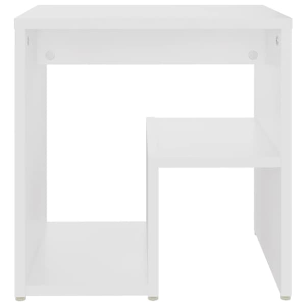 Sängbord vit 40x30x40 cm konstruerat trä