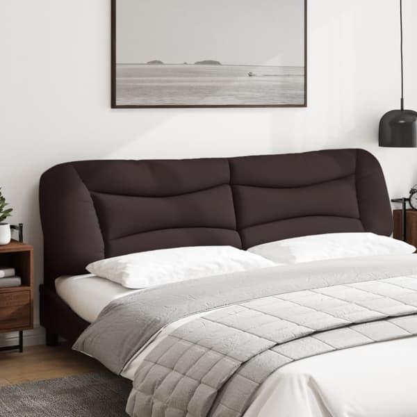 Headboard Cushion "Hvar" Dark Brown 200 cm Fabric