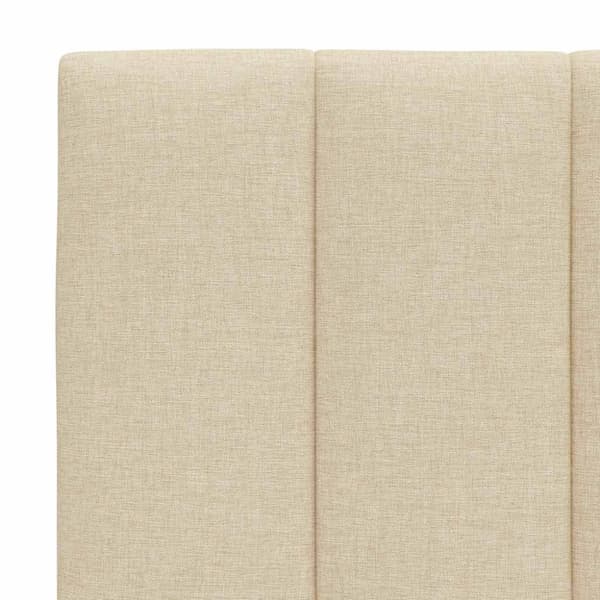 Headboard Cushion "Hanko" Cream 80 cm Fabric