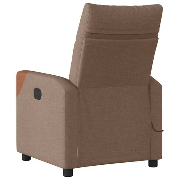 Elektrisk massagefåtölj brun tyg
