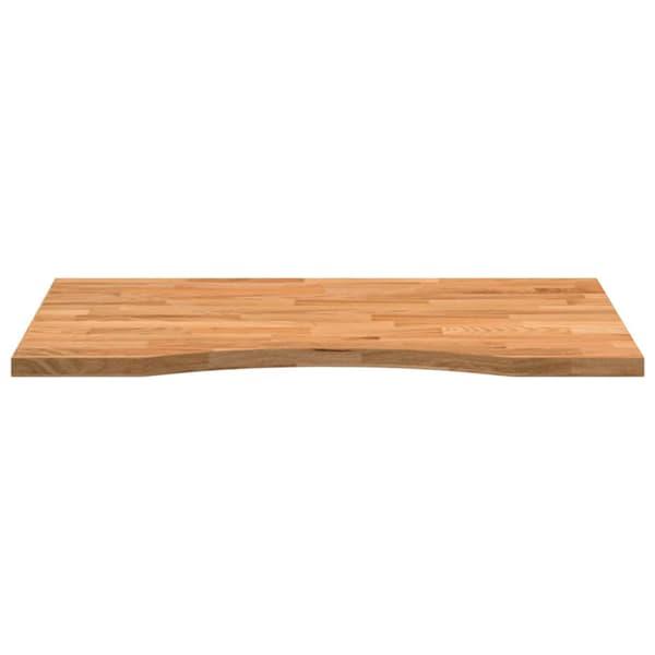 Bordsskiva ljusbrun 80x60x2,5 cm massiv ek rektangulär