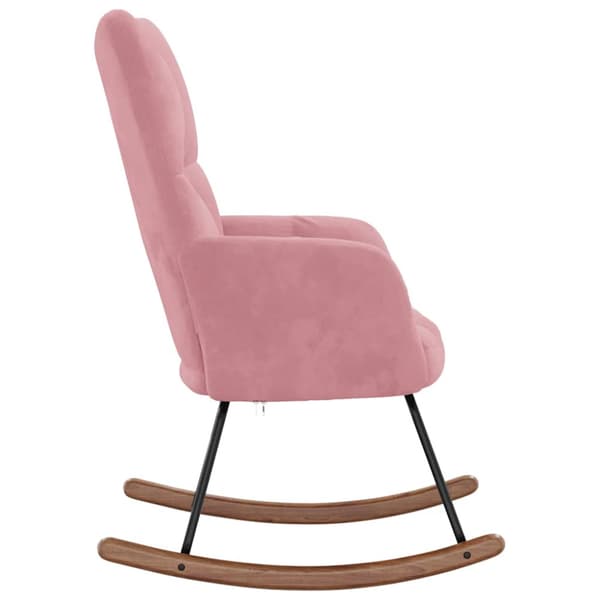 Gungstol rosa sammet