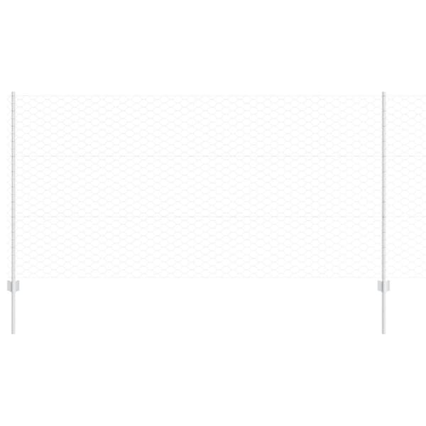 Stängsel med stolpe Silver 1,2 x 25 m Stål