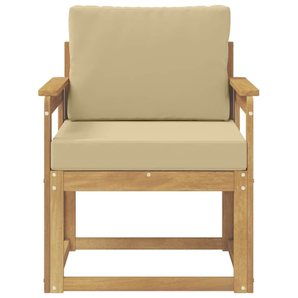 2 Stycke Utomhussoffset Polyester Vit och beige