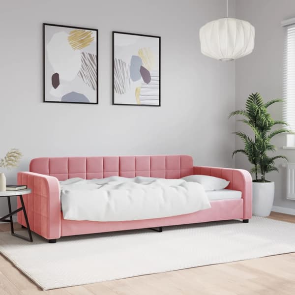 Dagbädd rosa 90x200 cm sammet