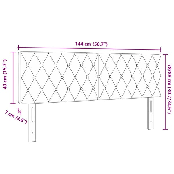 Huvudgavel Mörkgrön 144 cm Sammet