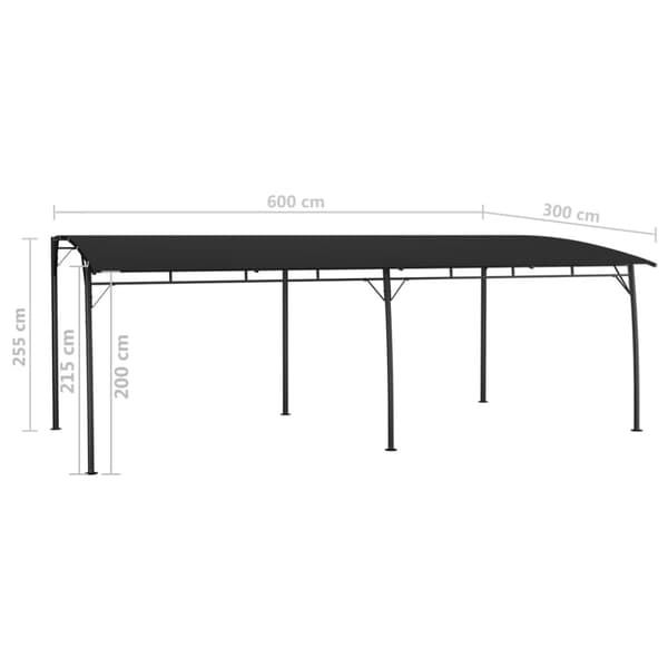 Paviljong 6x3x2,55 m antracit
