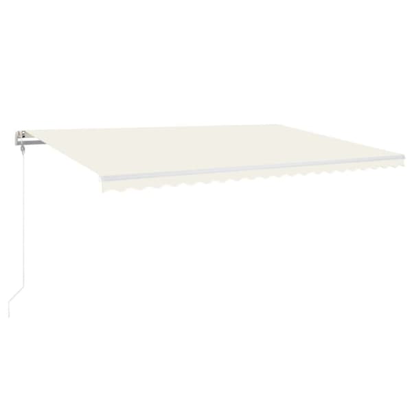 Automatisk markis 500x300 cm gräddvit