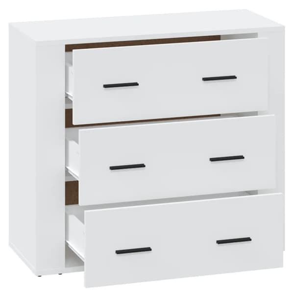 Skänk vit 80x33x70 cm konstruerat trä