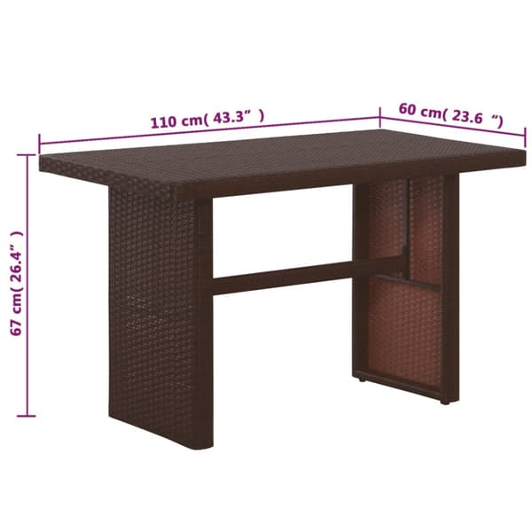 Caféset med dynor 3 delar konstrotting brun
