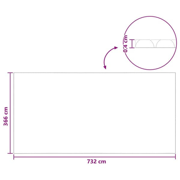 Solar Pool Cover Extra Heavy 732 x 366 cm 400 μm Fyrkantig PE
