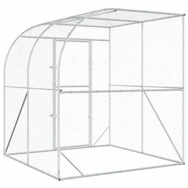 Hönsgård Silver 200 x 200 x 215 cm Galvaniserat stål