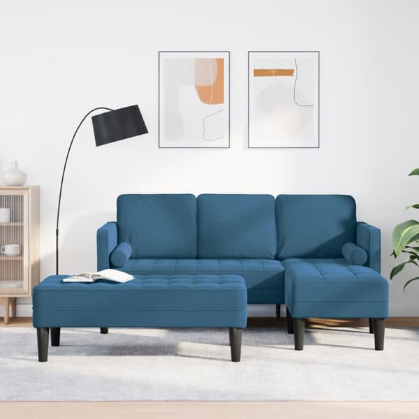 Soffset 2 st Blå Polyester
