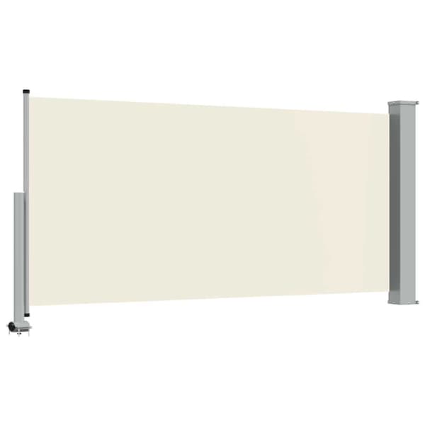 Infällbar sidomarkis 120 x 300 cm gräddvit