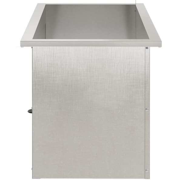 Odlingslåda med LED 2 st Silver 40 x 80 x 40 cm Rostfritt stål